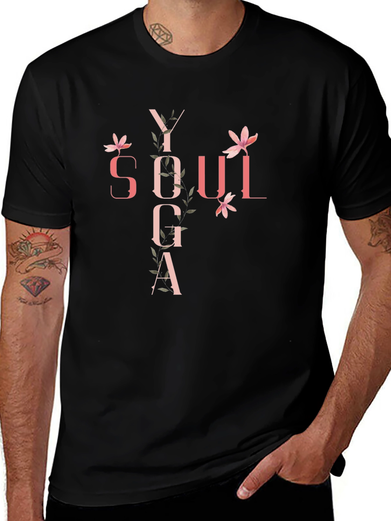 Yoga Soul Black Graphic Tee