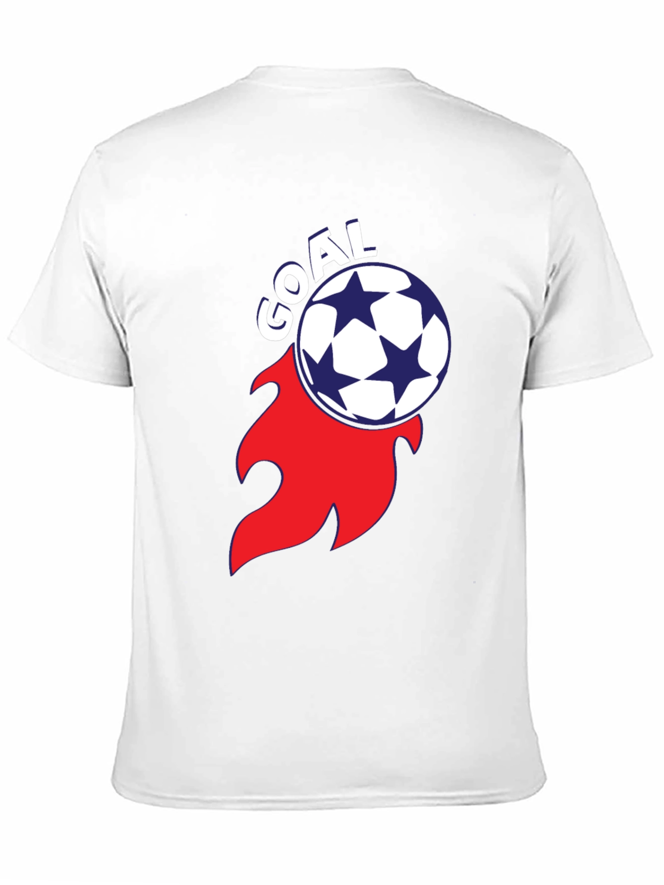 Goal! Soccer Ball Flame Graphic Tee - Stylish Black T-Shirt