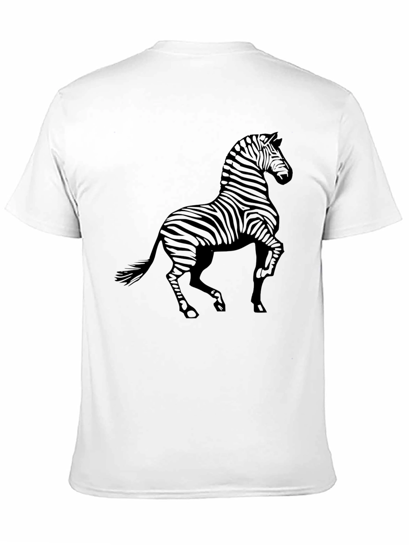 Zebra Graphic Print Black T-Shirt