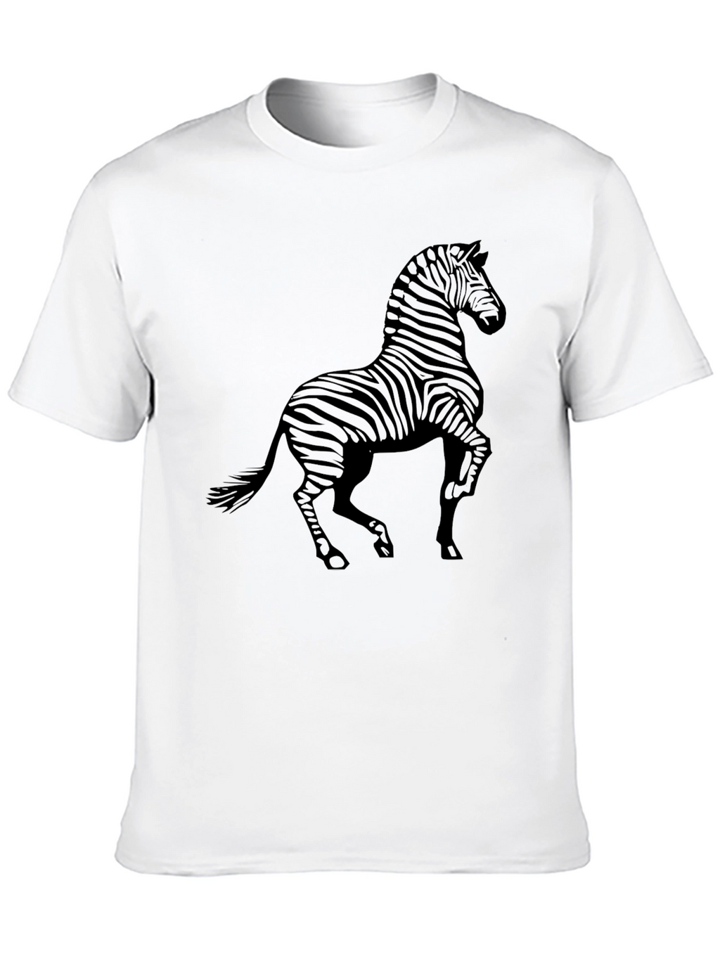 Zebra Graphic Print Black T-Shirt