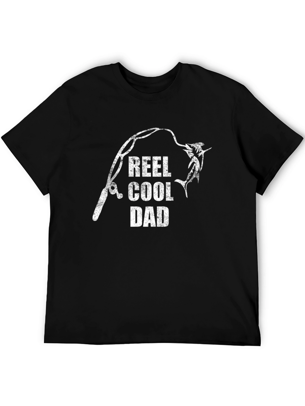 Reel Cool Dad Black Graphic Tee