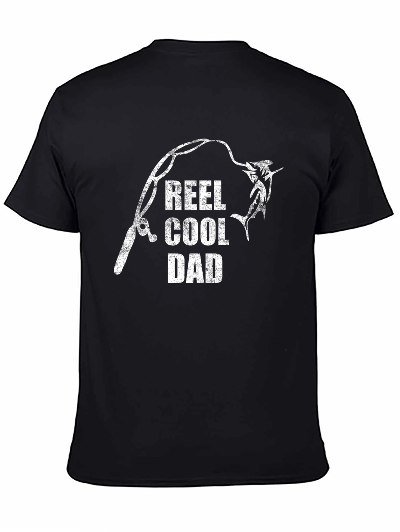 Reel Cool Dad Black Graphic Tee