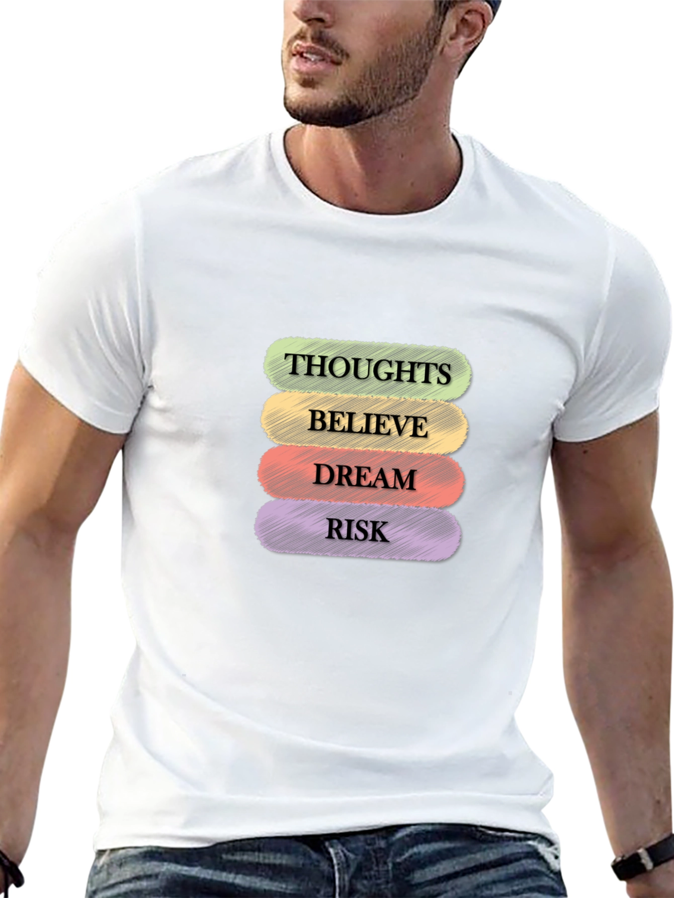 Thoughts Believe Dream Risk Graphic Tee