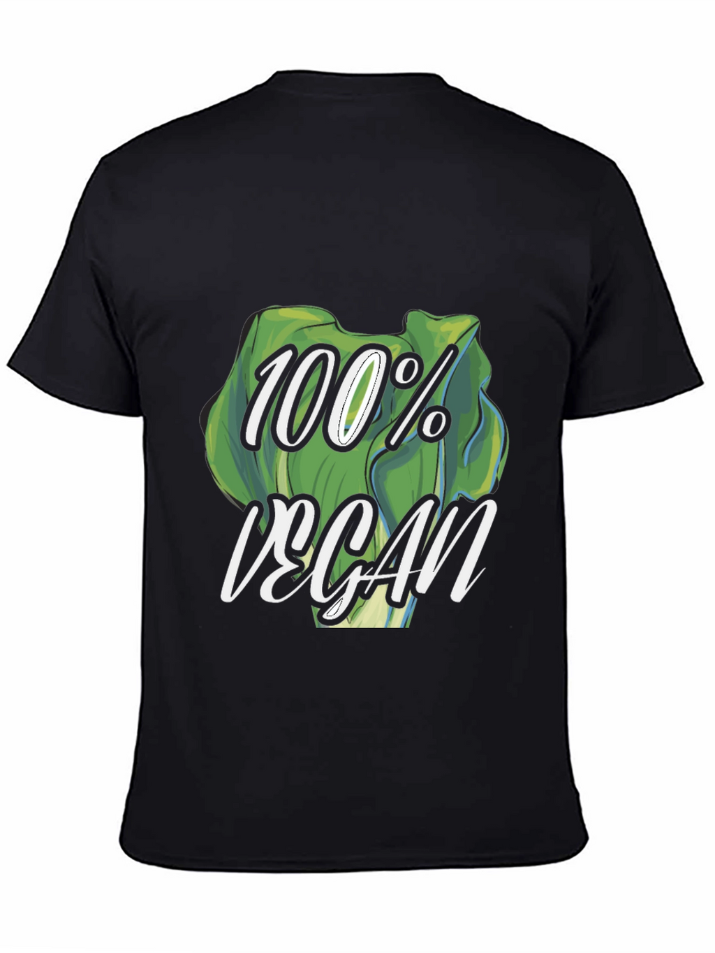 100% Vegan Graphic Tee - Black T-Shirt