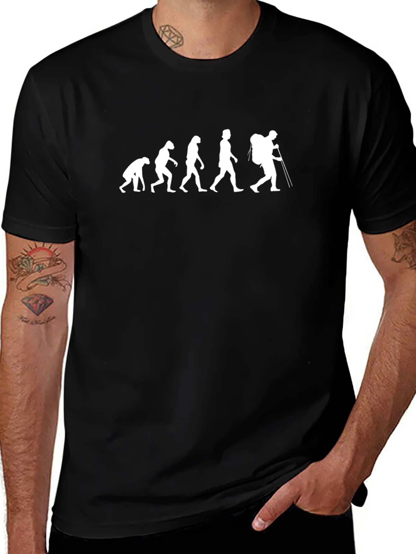 Evolution of a Hiker Tee - Black Cotton