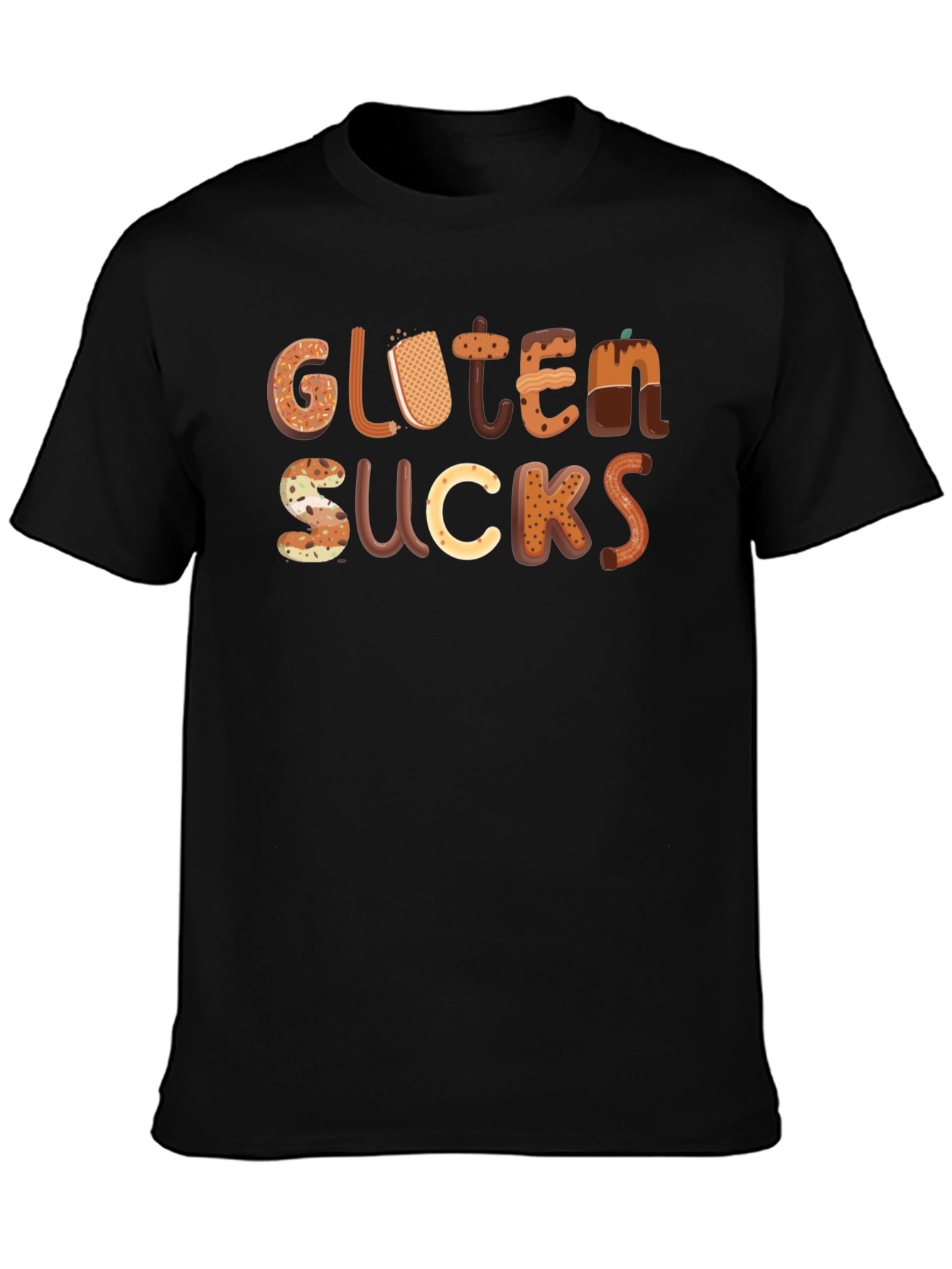 Gluten Sucks Funny T-Shirt - Novelty Tee