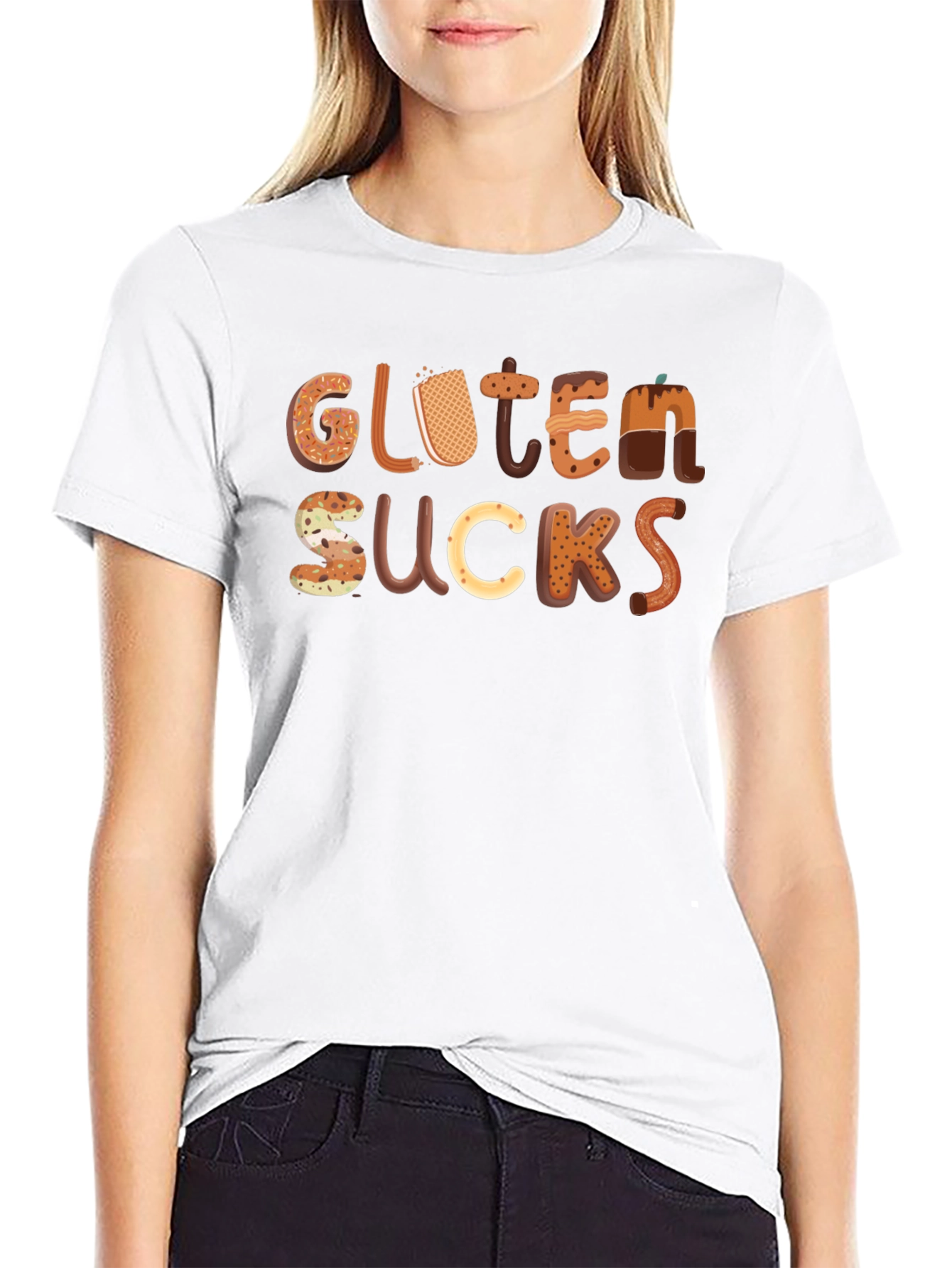Gluten Sucks Funny T-Shirt - Novelty Tee