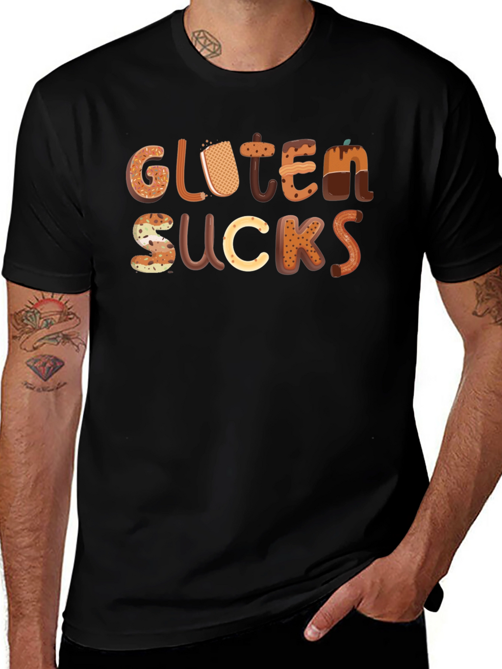 Gluten Sucks Funny T-Shirt - Novelty Tee