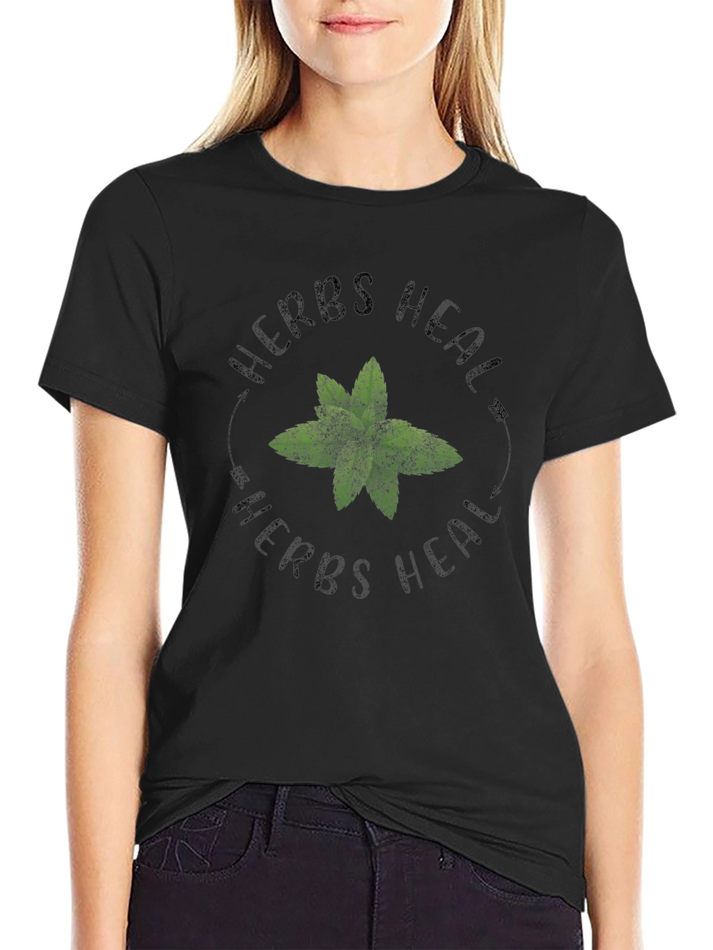 Herbs Heal T-Shirt - Black Graphic Tee