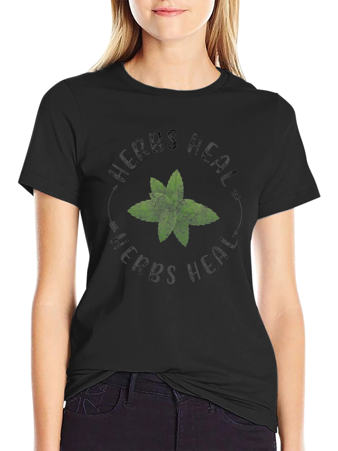 Herbs Heal T-Shirt - Black Graphic Tee