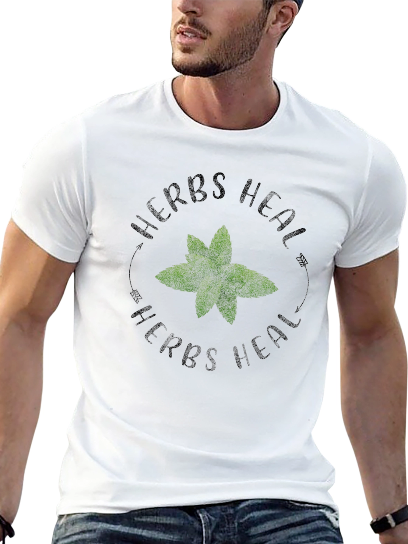 Herbs Heal T-Shirt - Black Graphic Tee