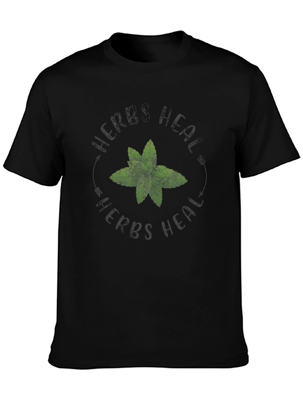 Herbs Heal T-Shirt - Black Graphic Tee