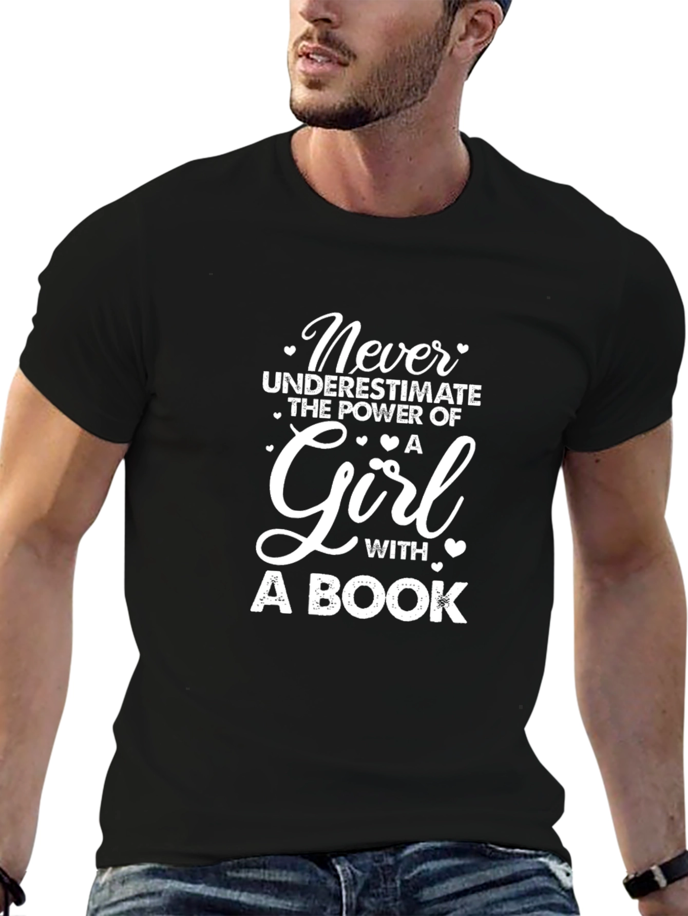 Never Underestimate a Girl with a Book T-Shirt