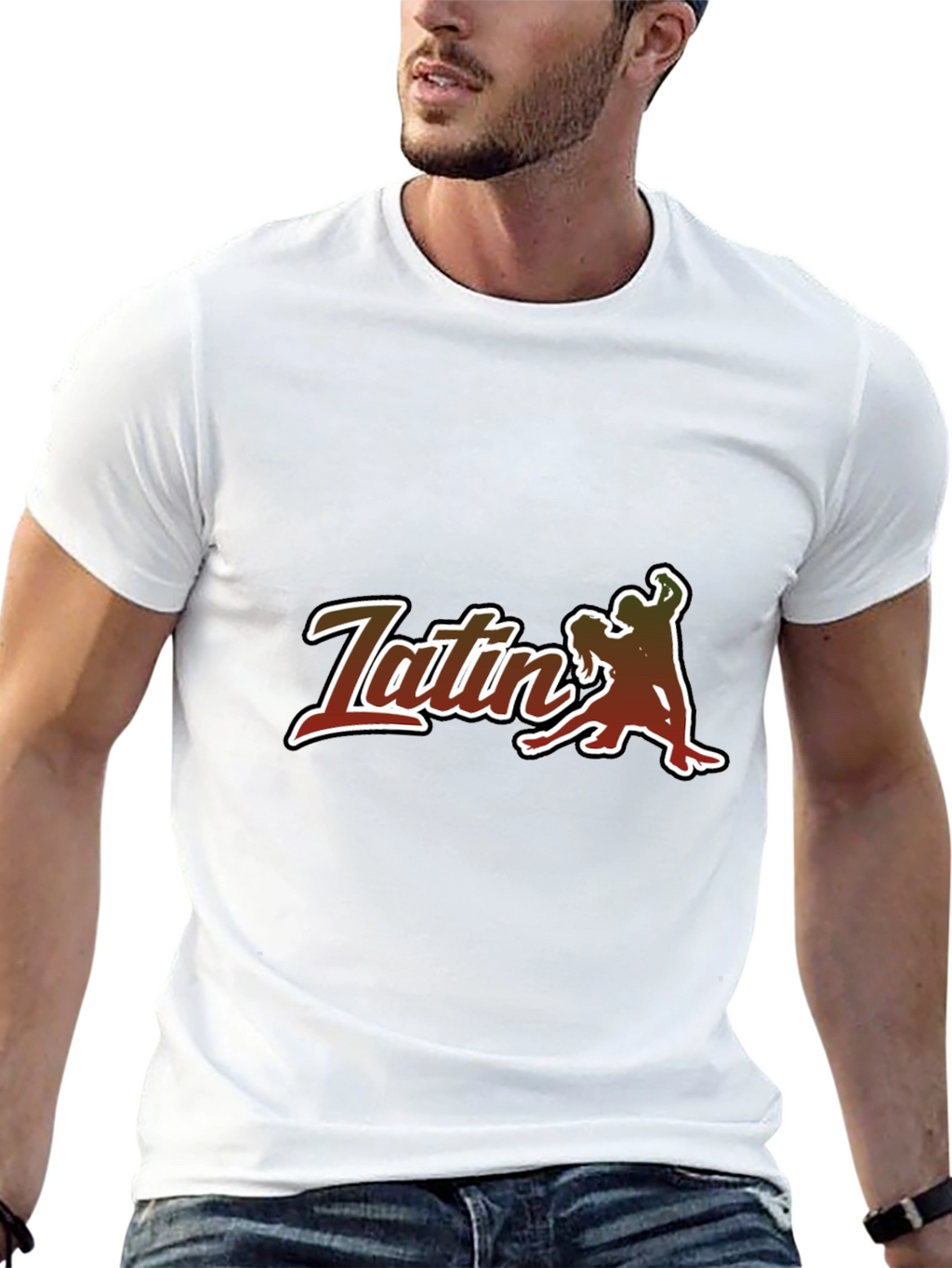 Latin Dance T-Shirt - Sleek Black Tee