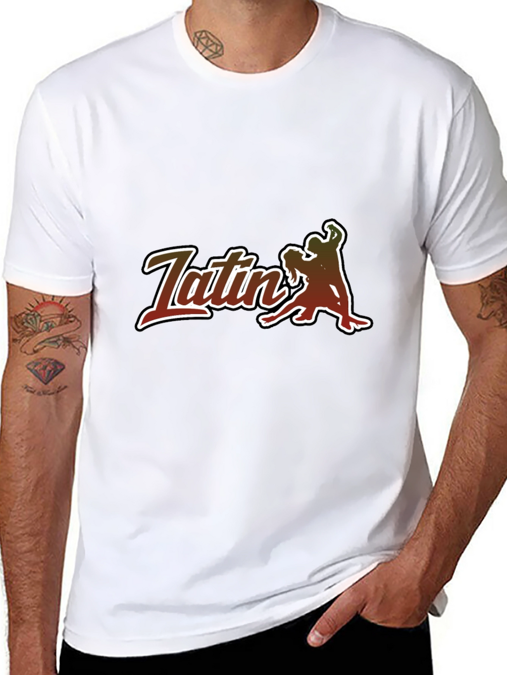Latin Dance T-Shirt - Sleek Black Tee