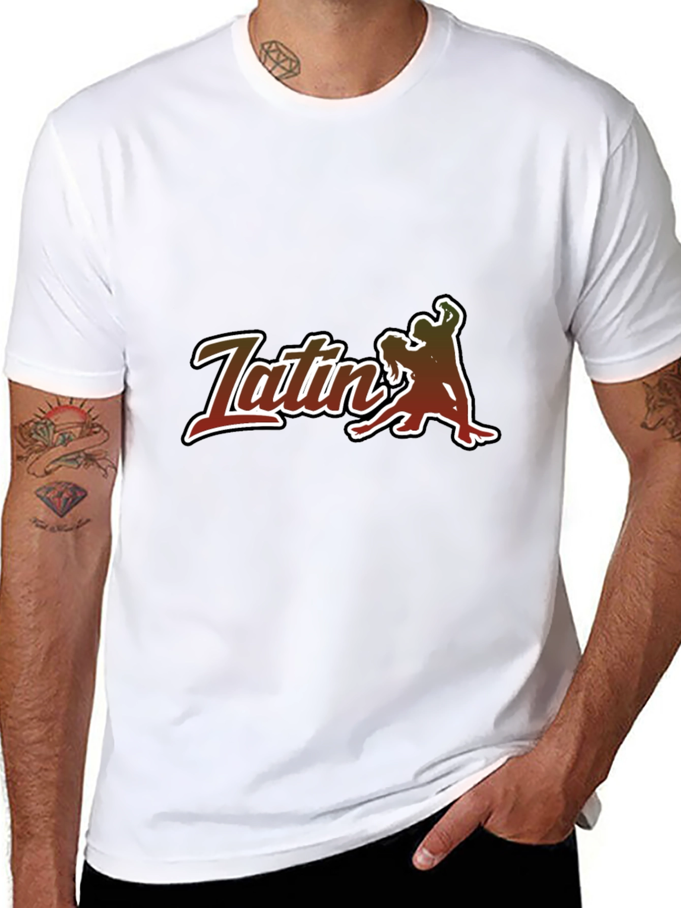 Latin Dance T-Shirt - Sleek Black Tee