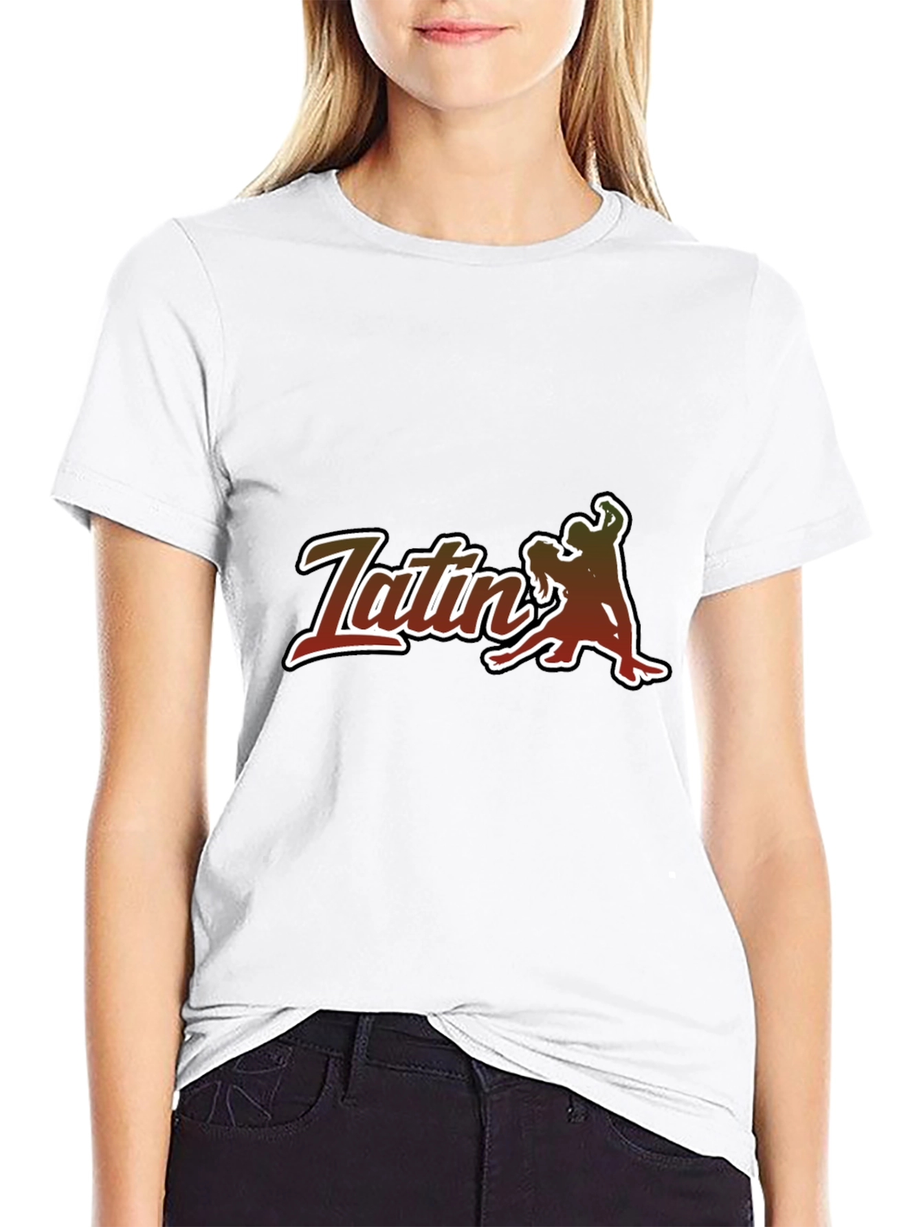Latin Dance T-Shirt - Sleek Black Tee