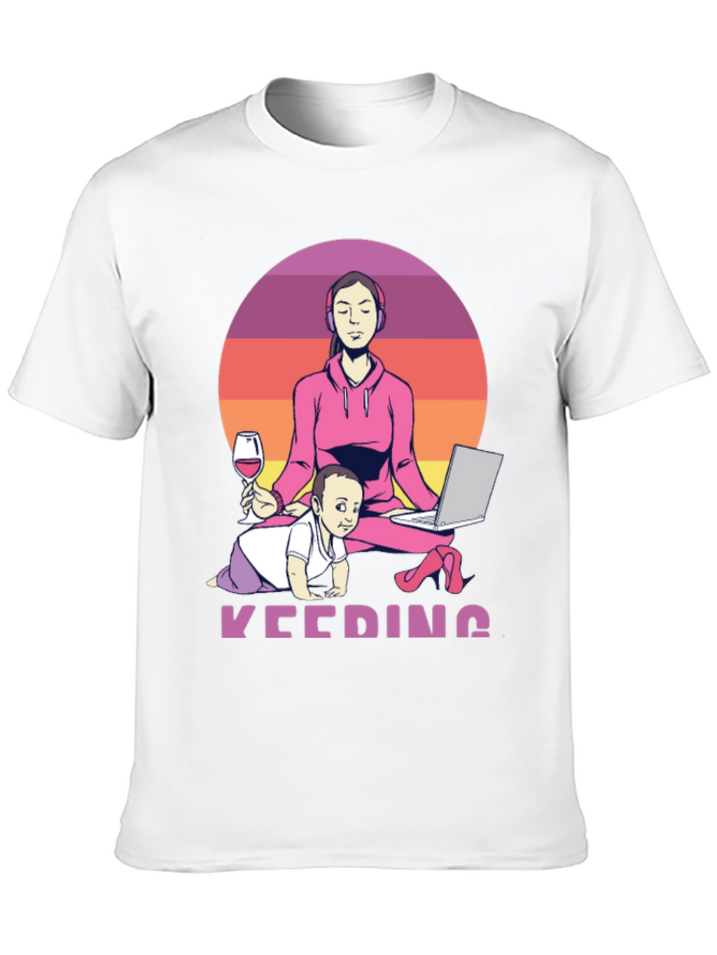 Multitasking Mom T-Shirt - Work From Home Life