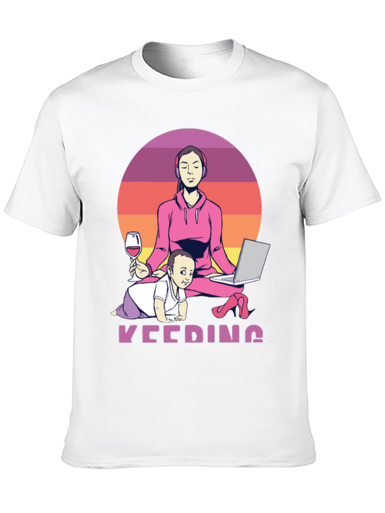 Multitasking Mom T-Shirt - Work From Home Life