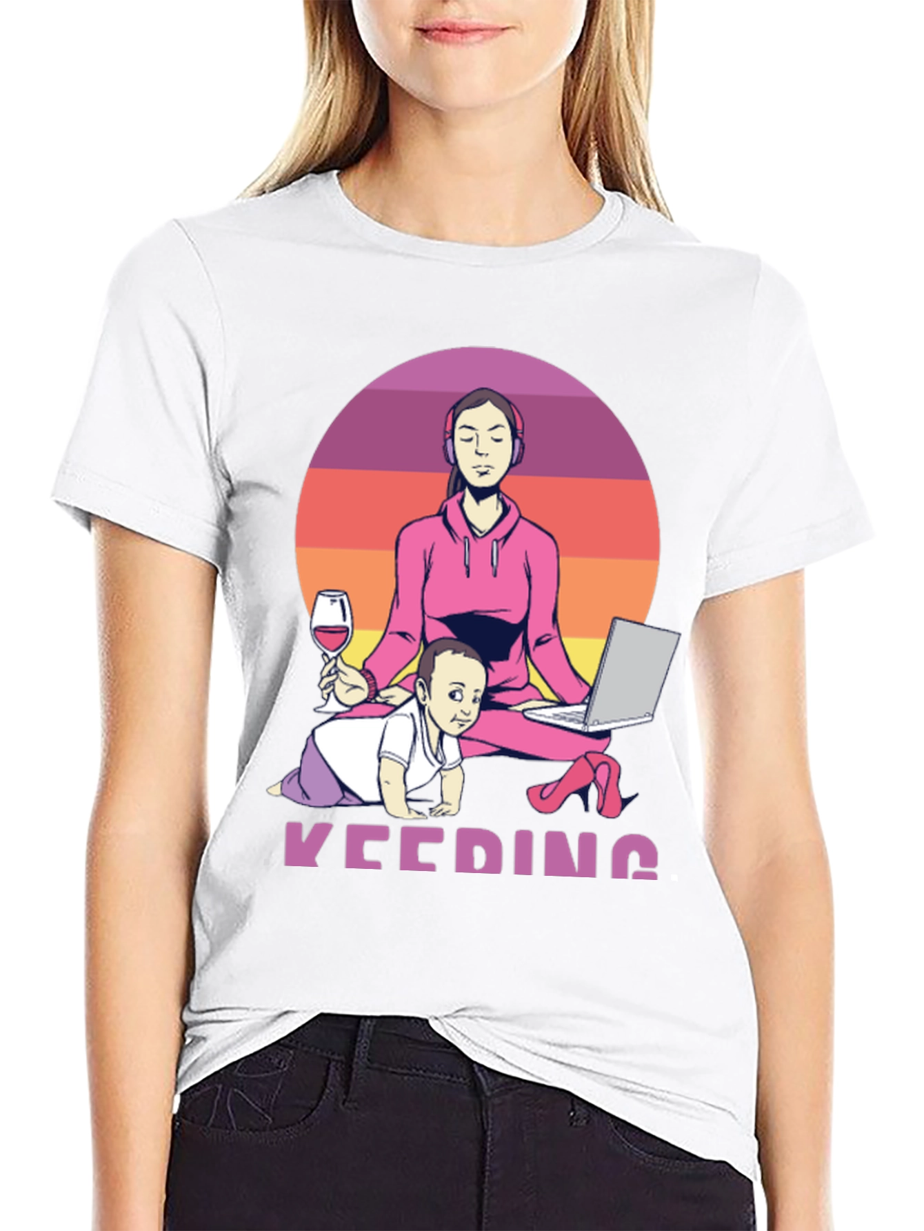 Multitasking Mom T-Shirt - Work From Home Life