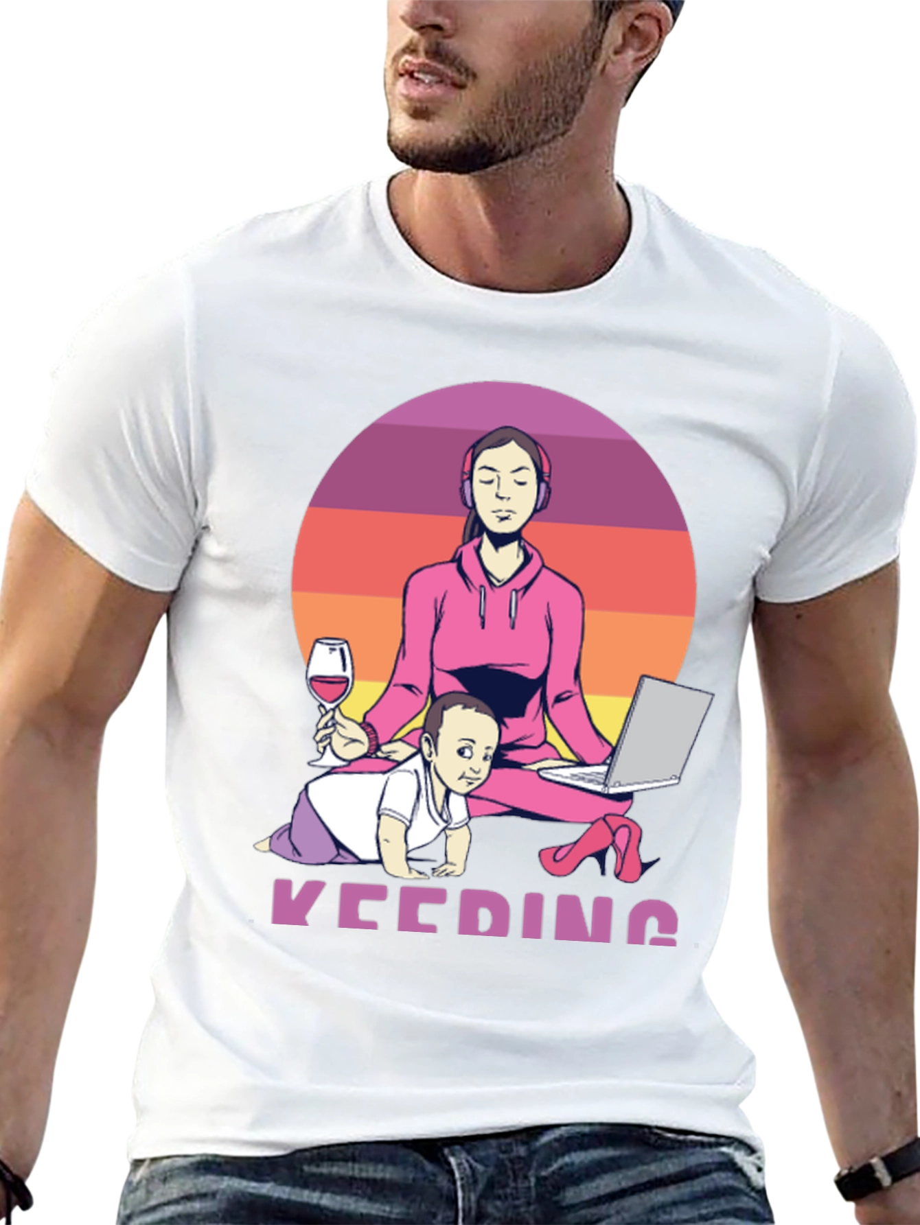 Multitasking Mom T-Shirt - Work From Home Life