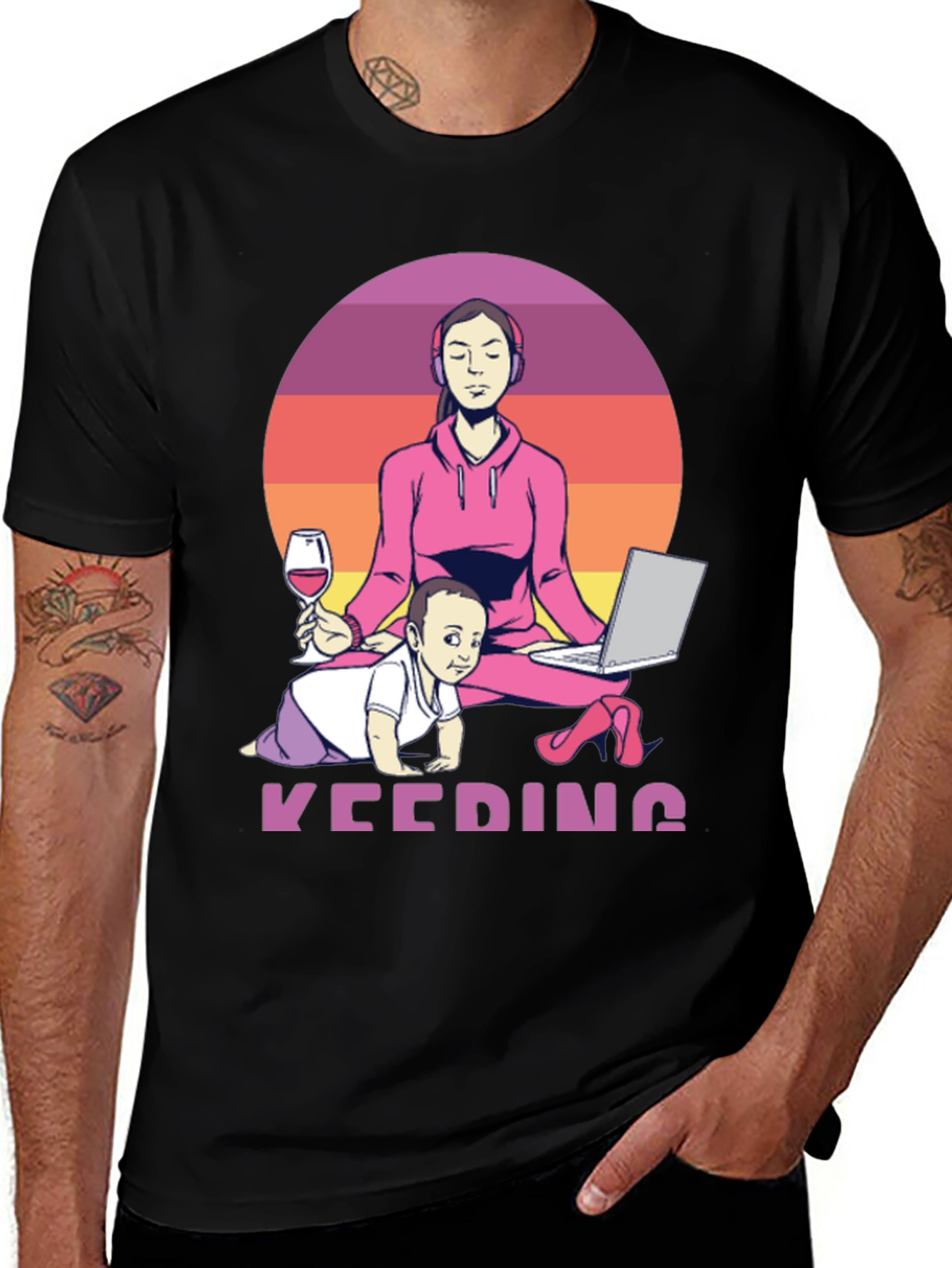 Multitasking Mom T-Shirt - Work From Home Life