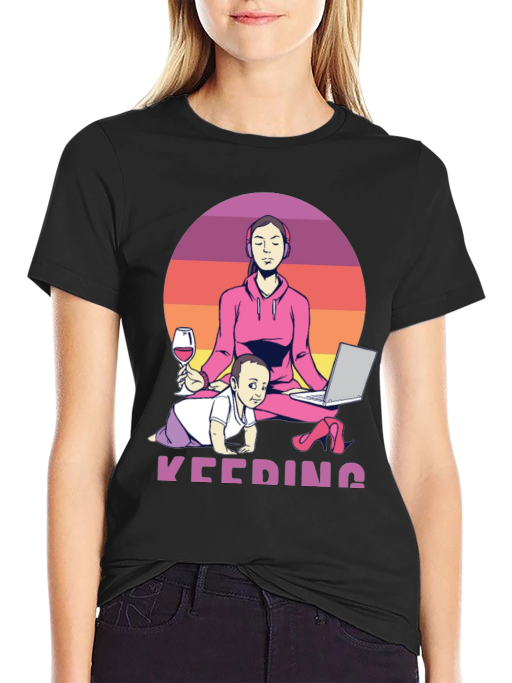 Multitasking Mom T-Shirt - Work From Home Life