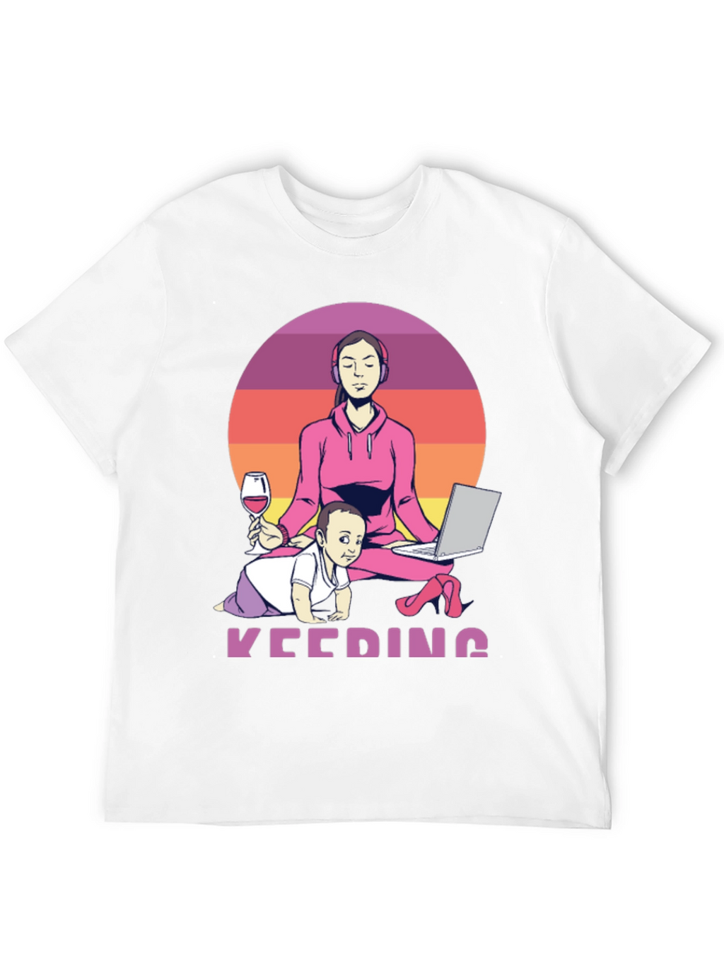 Multitasking Mom T-Shirt - Work From Home Life