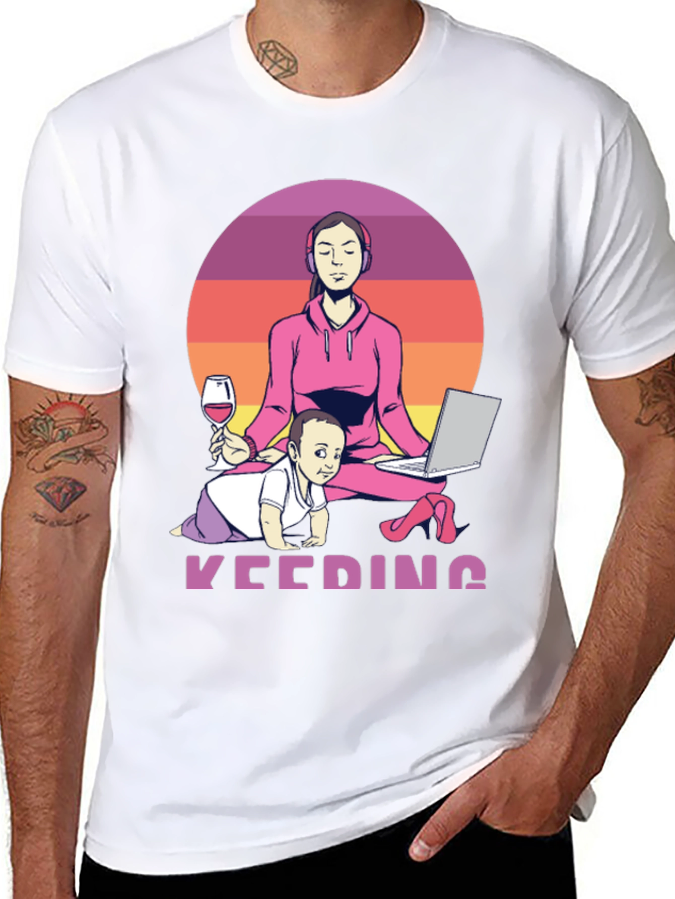 Multitasking Mom T-Shirt - Work From Home Life
