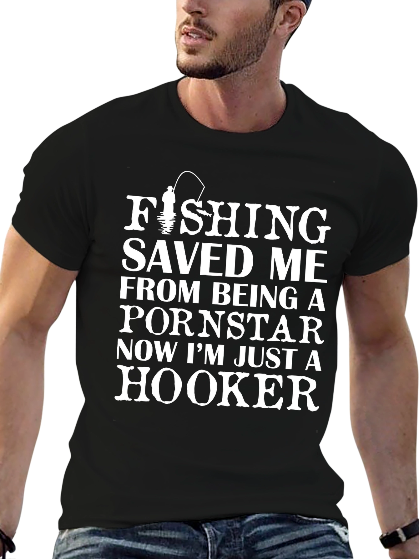 Fishing Saved Me Humor T-Shirt