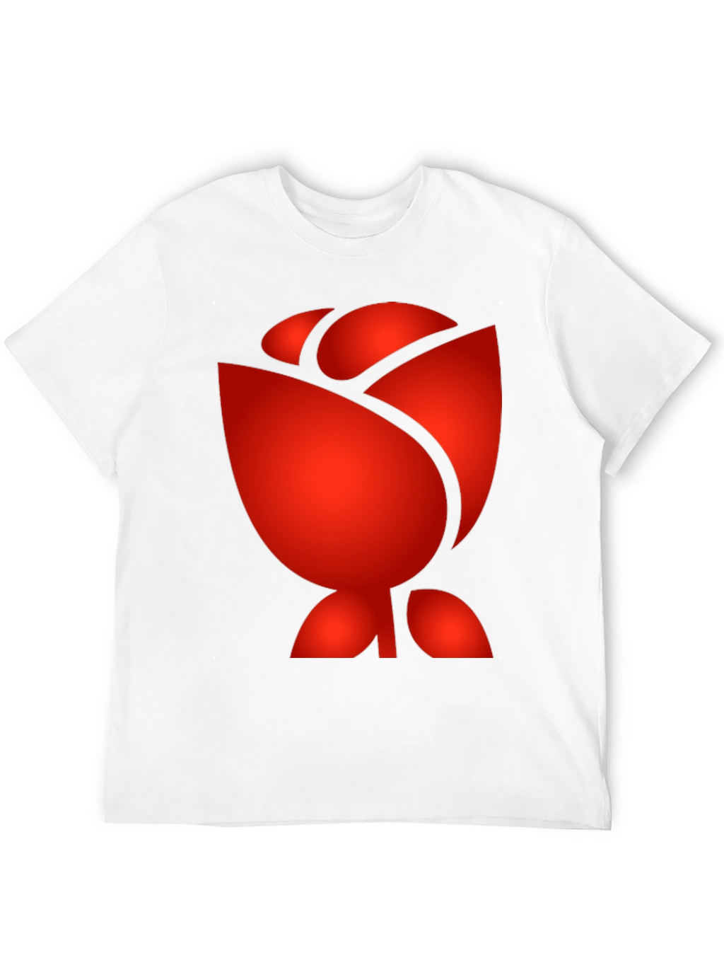 Red Rose Graphic Print Black T-Shirt