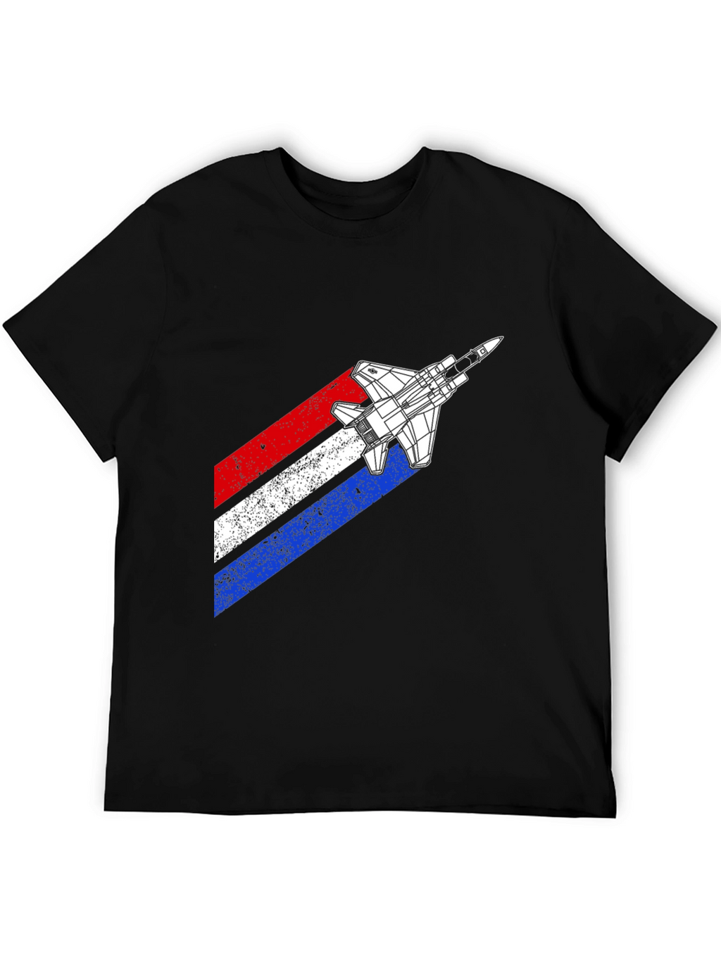 Retro Fighter Jet Graphic T-Shirt