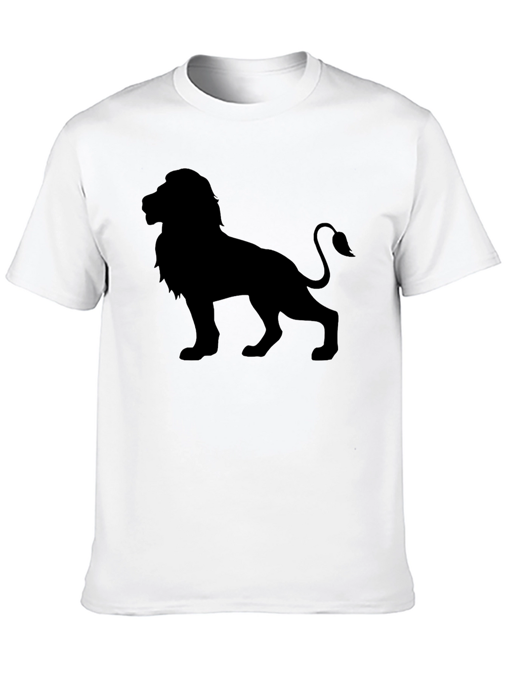 Lion Silhouette Graphic Black T-Shirt