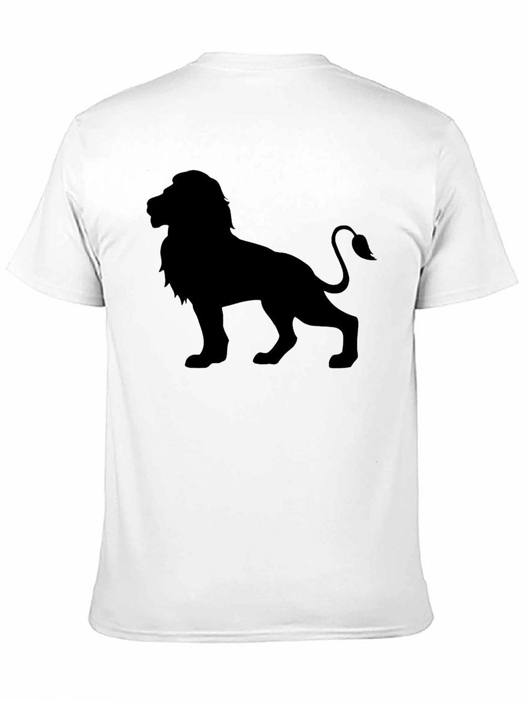 Lion Silhouette Graphic Black T-Shirt