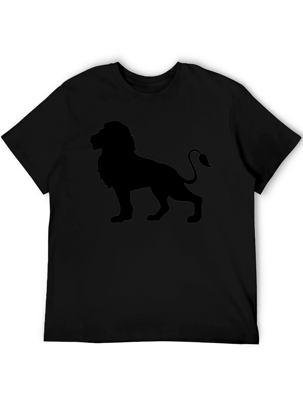 Lion Silhouette Graphic Black T-Shirt