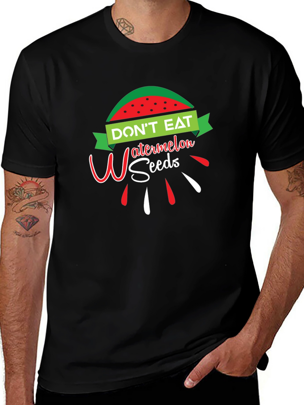 Dont Eat Watermelon Seeds Funny Graphic T-Shirt