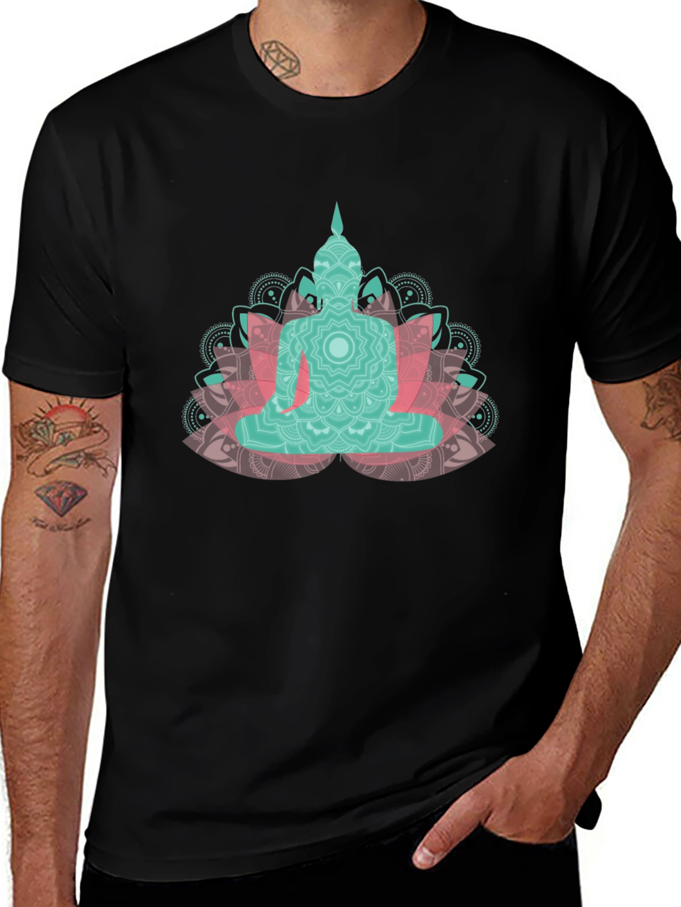 Buddha Mandala Graphic Tee - Spiritual Comfort
