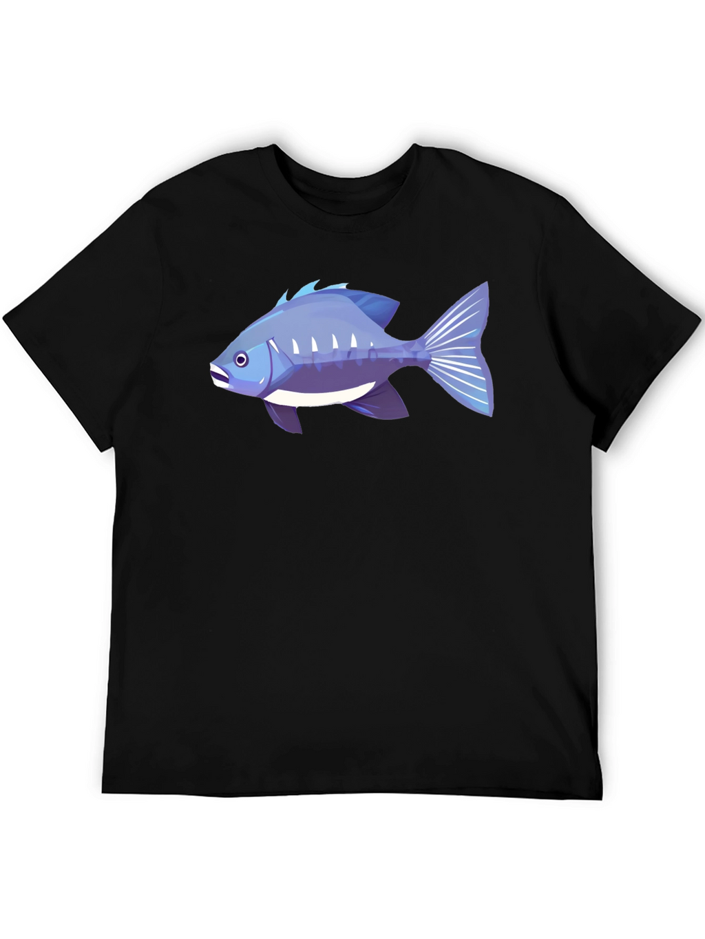 Fish Graphic T-Shirt - Cool Blue Design