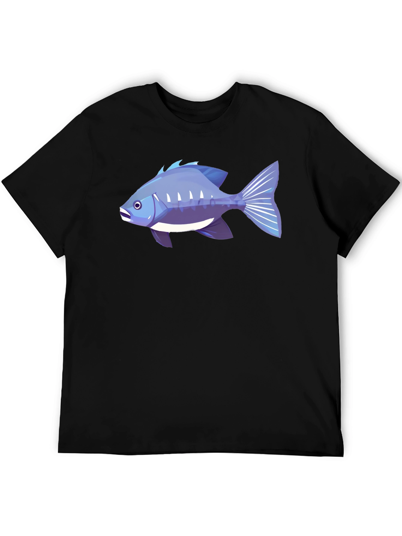 Fish Graphic T-Shirt - Cool Blue Design