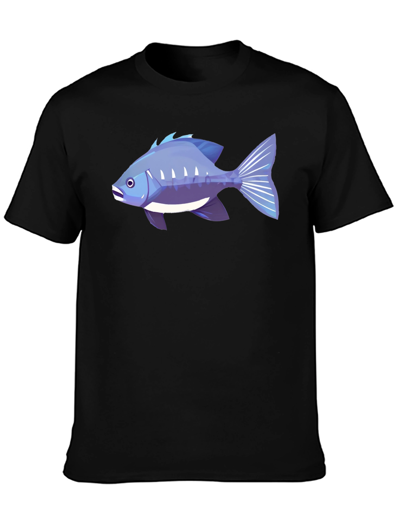 Fish Graphic T-Shirt - Cool Blue Design