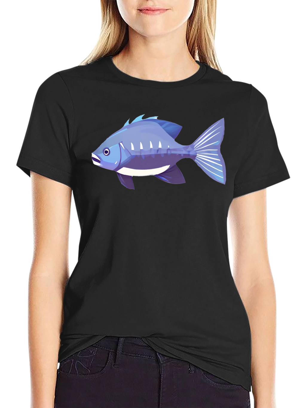 Fish Graphic T-Shirt - Cool Blue Design