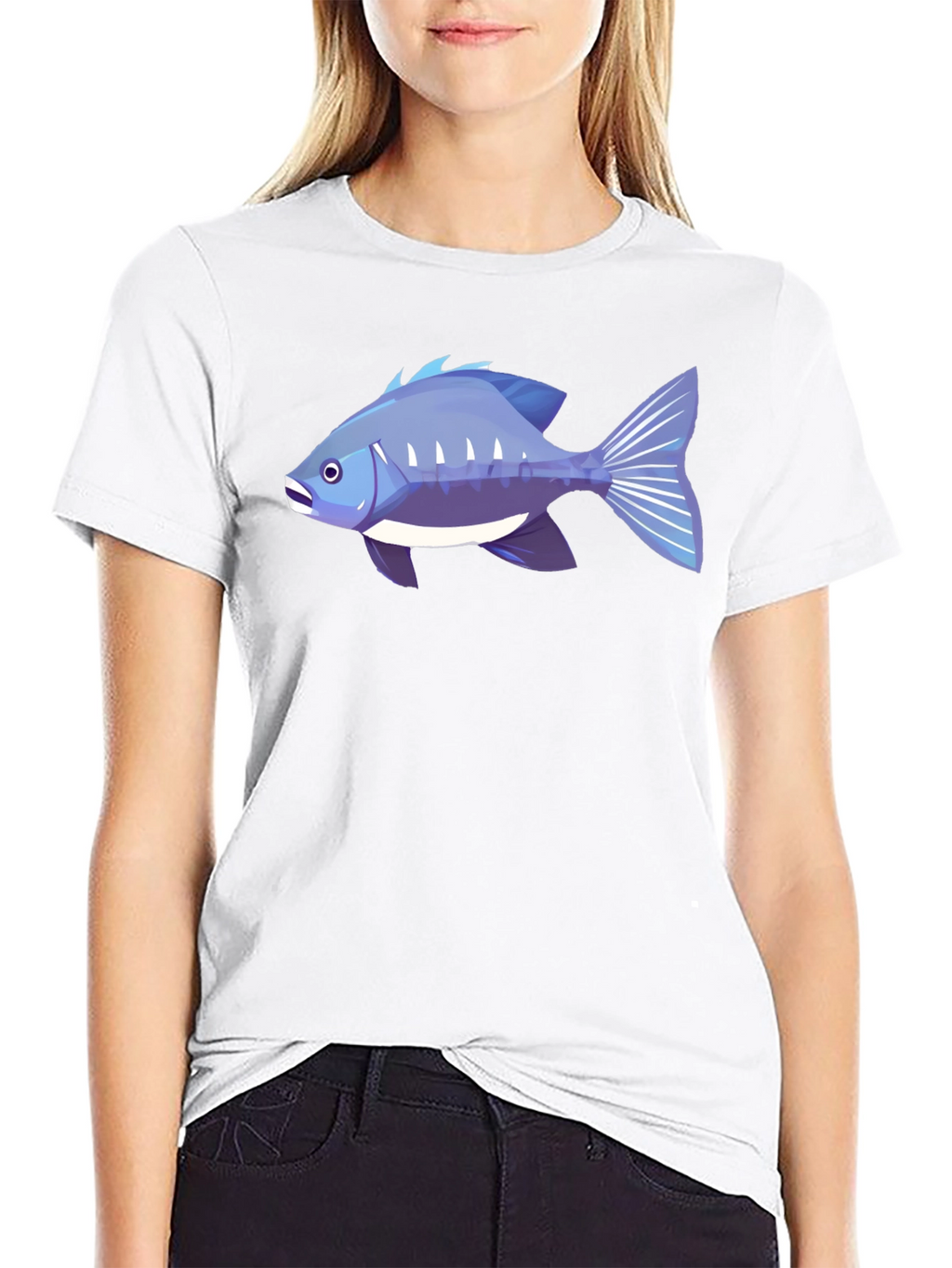 Fish Graphic T-Shirt - Cool Blue Design