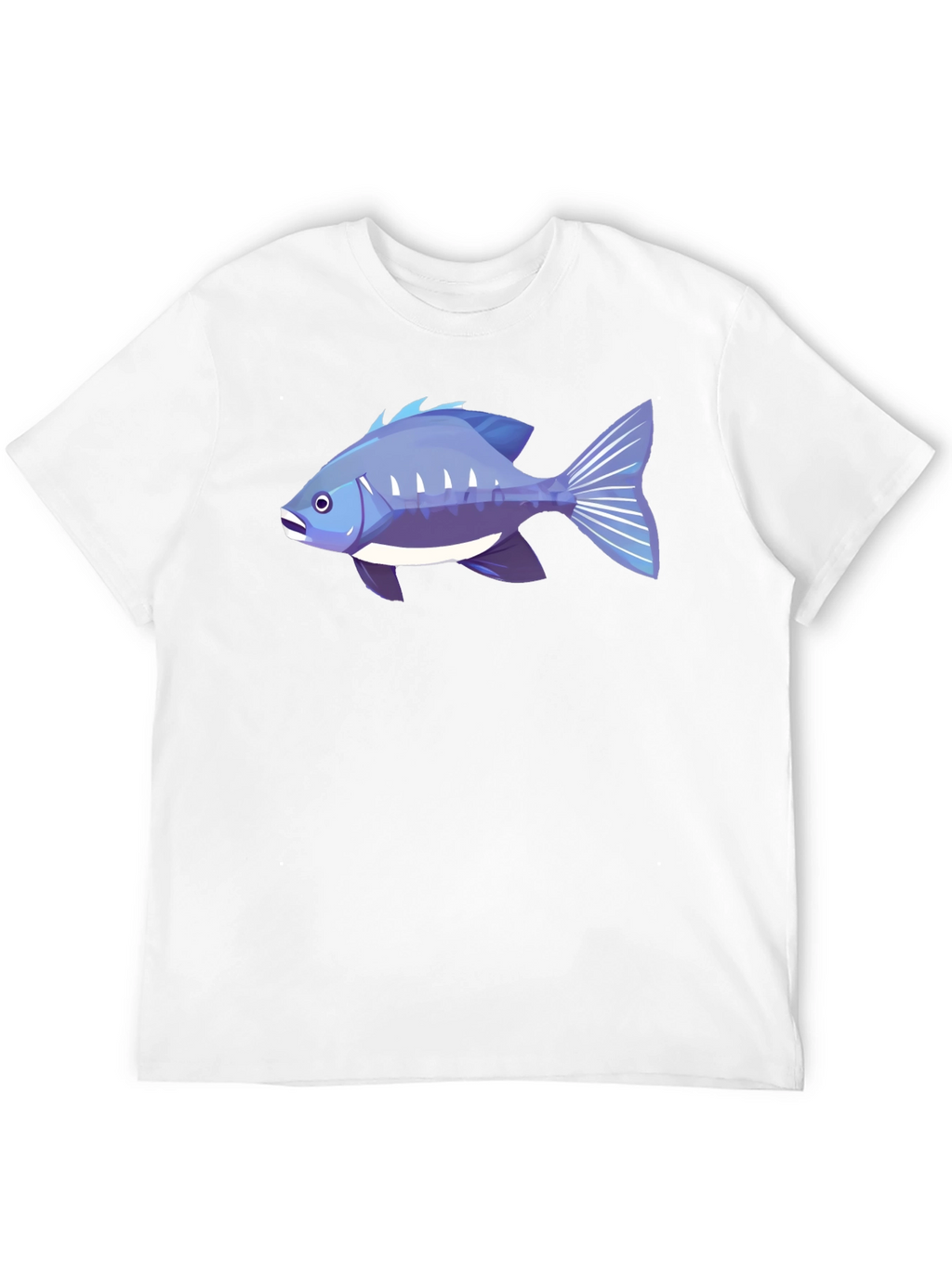 Fish Graphic T-Shirt - Cool Blue Design
