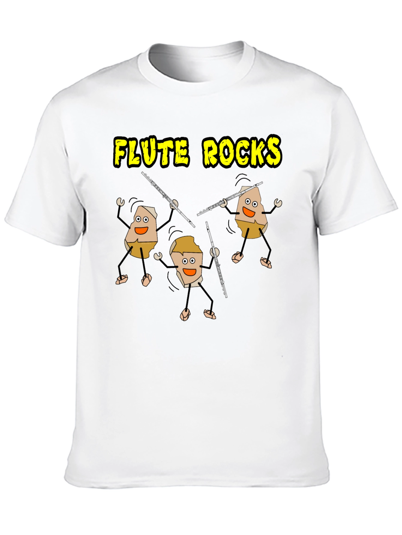 Flute Rocks Black Graphic Tee