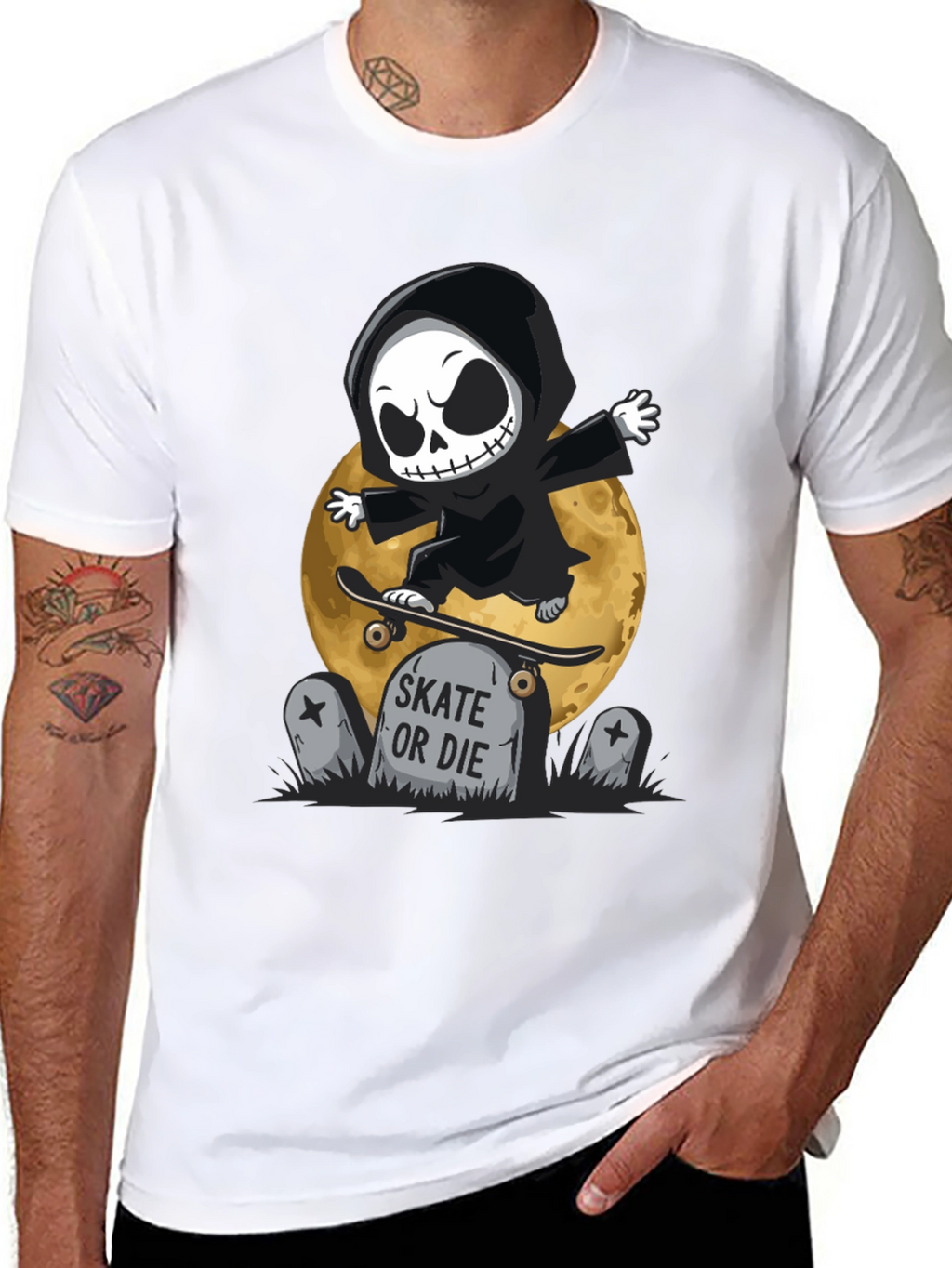 Skate or Die Grim Reaper T-Shirt