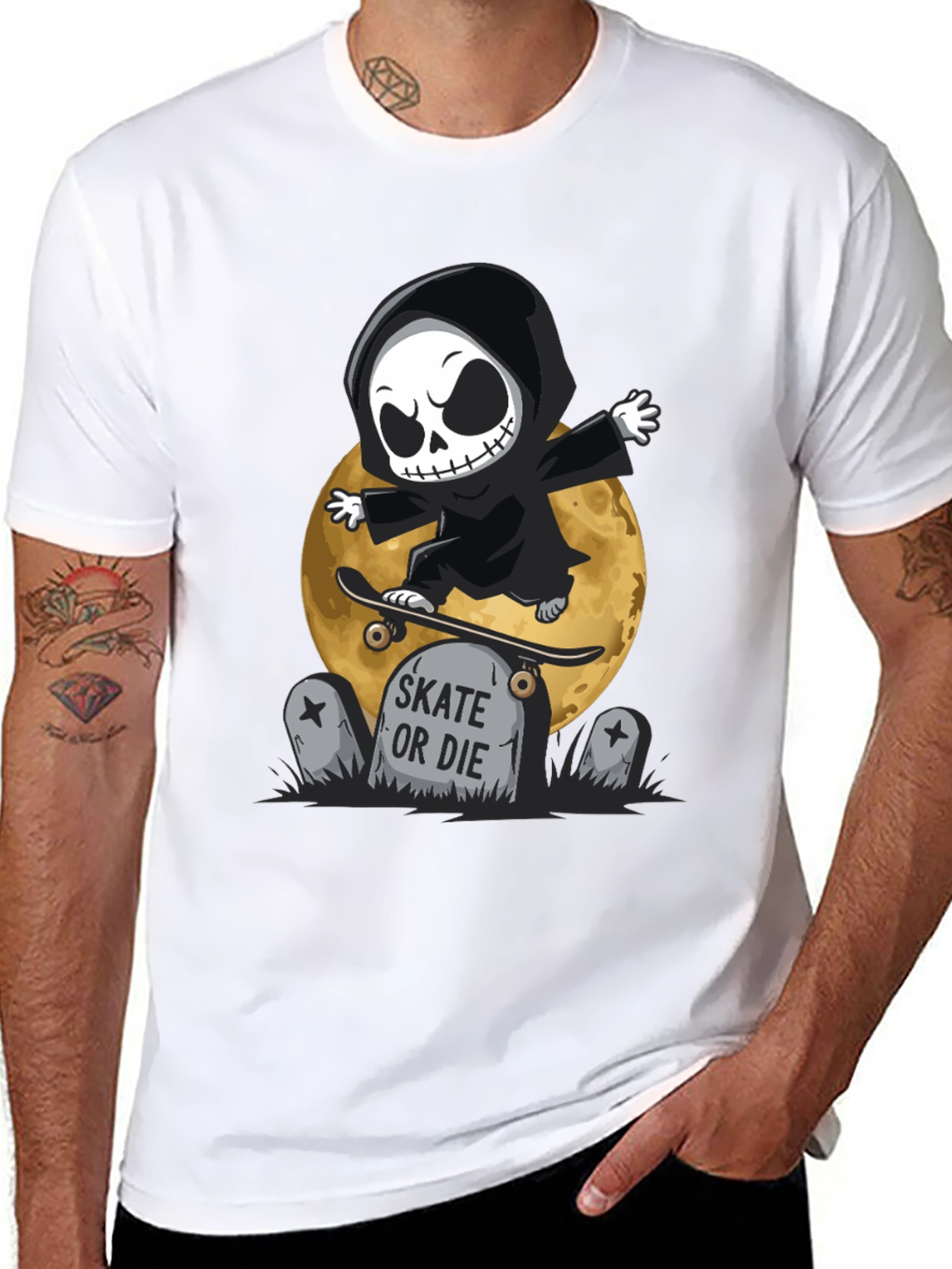 Skate or Die Grim Reaper T-Shirt