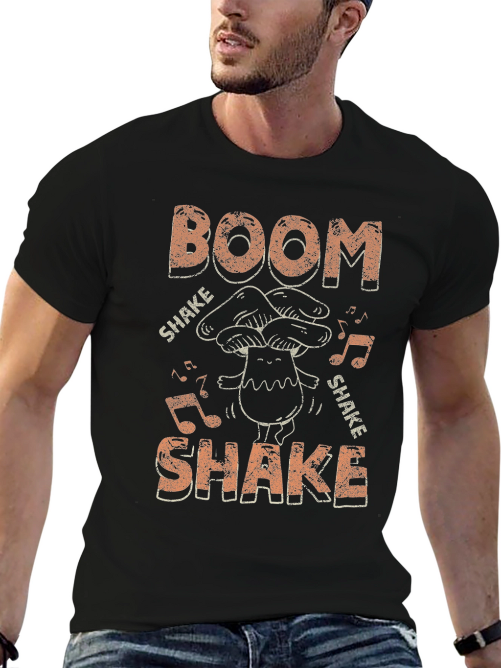 Boom Shake Mushroom T-Shirt - Funky Graphic Tee