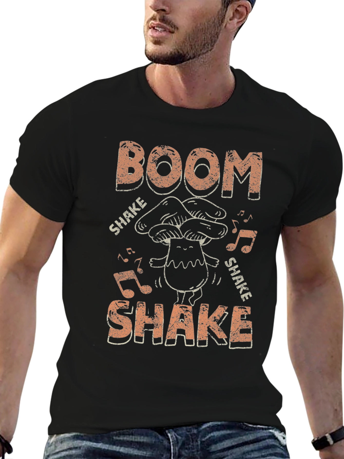 Boom Shake Mushroom T-Shirt - Funky Graphic Tee