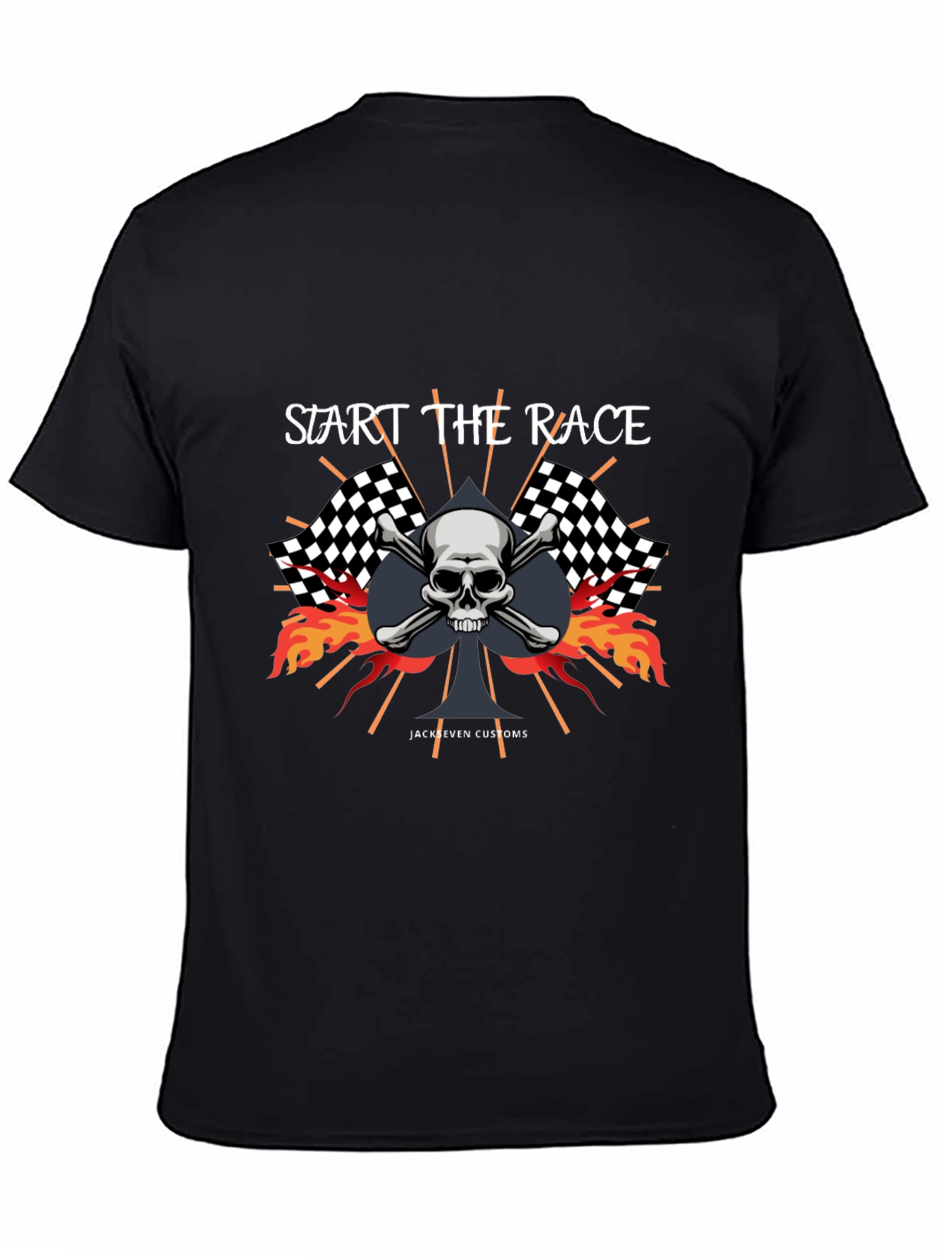 Start the Race Skull Graphic Tee - Jack Seven Customs