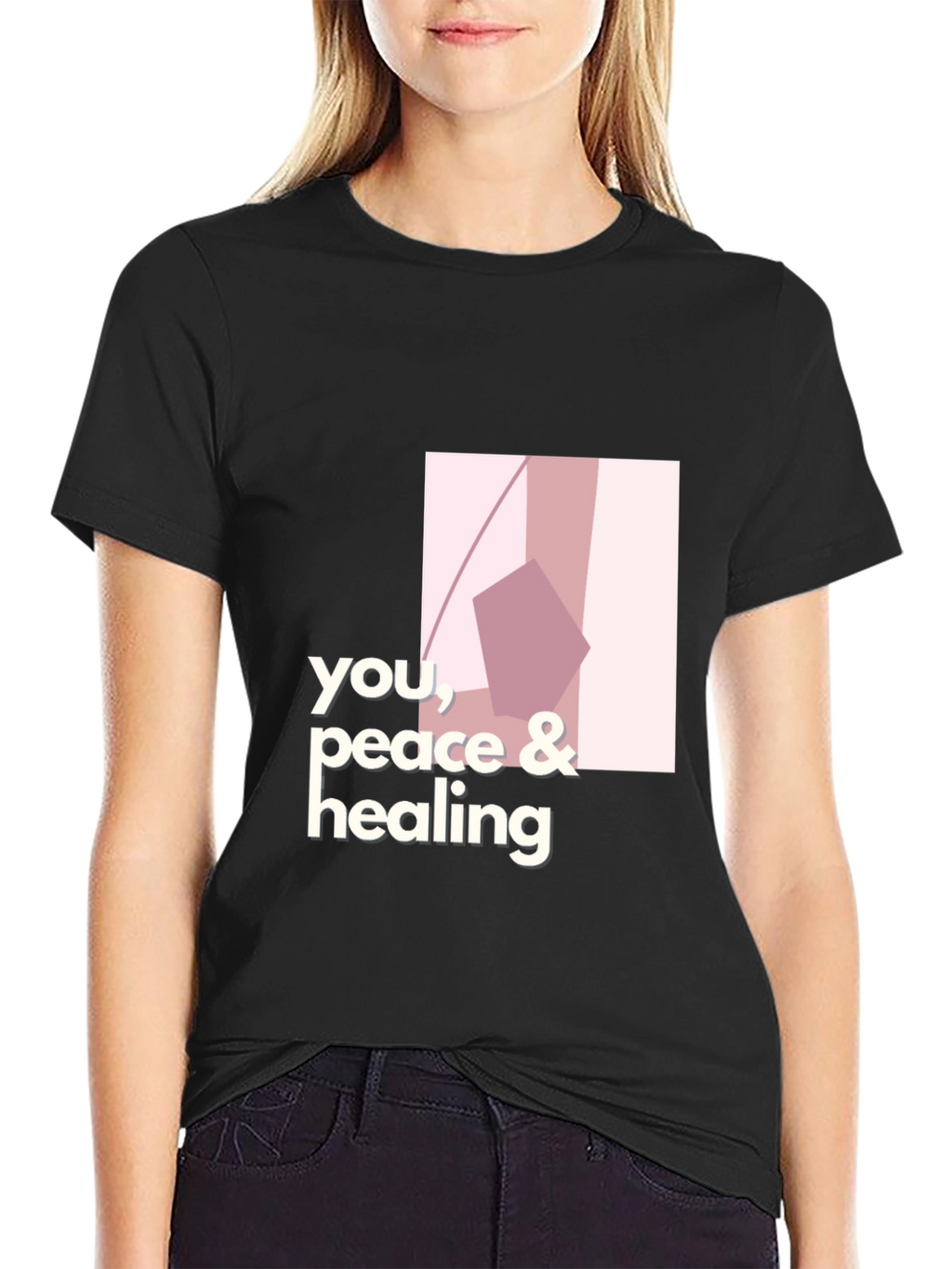 Modern You Peace & Healing Graphic Black T-Shirt